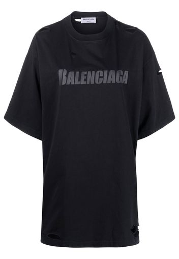 Balenciaga T-shirt con effetto vissuto - Nero