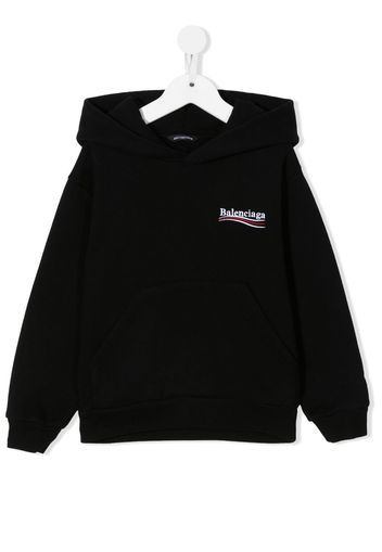 Balenciaga logo-print hoodie - Nero