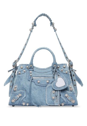 Balenciaga Borsa a spalla Neo Cagole City - Blu