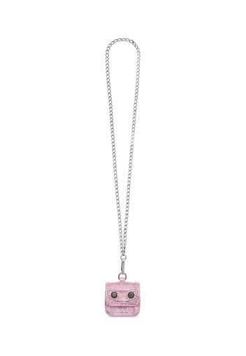 Balenciaga Le Cagole embellished leather Airpods case - Rosa