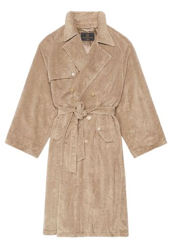 Balenciaga towelling-finish cotton trench-coat - Toni neutri