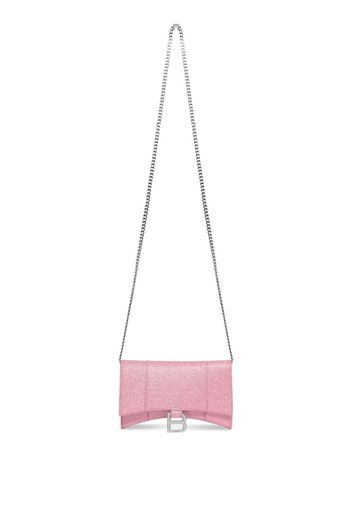 Balenciaga Portafoglio Hour con placca logo - Rosa