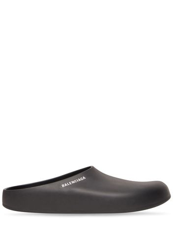 Balenciaga rubber logo-print slides - Nero