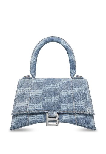 Balenciaga logo-print leather crossbody bag - 4716 - BLUE