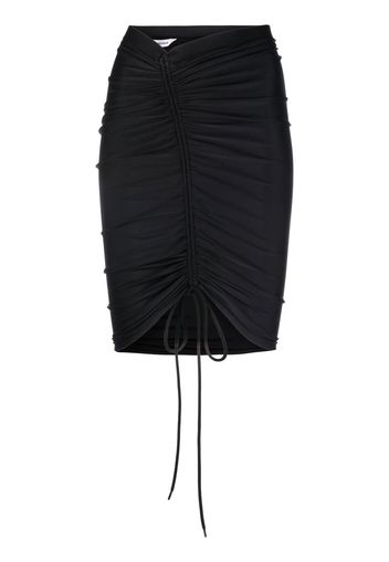 Balenciaga gathered stretch mini skirt - Nero