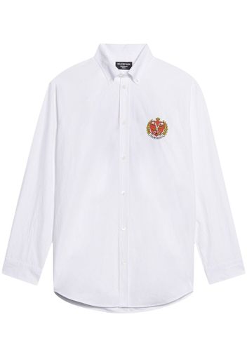 Balenciaga Camicia College con stampa - Bianco