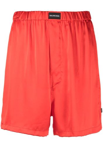 Balenciaga Classic Wide silk boxer shorts - Rosso