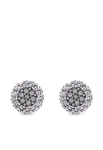 Balenciaga crystal double-stud earrings - Argento