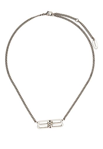 Balenciaga BB-logo necklace - Argento