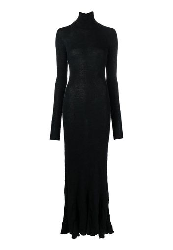 Balenciaga Godet high neck maxi dress - Nero