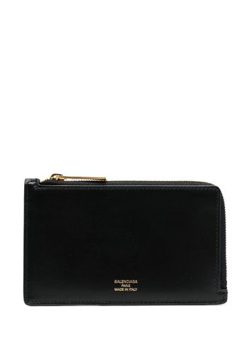 Balenciaga New Papier leather coin purse - Nero