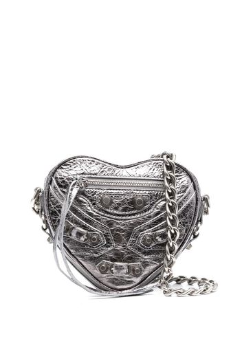 Balenciaga mini Le Cagole Heart crossbody bag - Argento