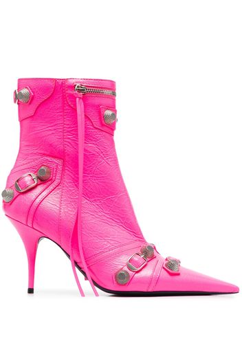 Balenciaga Cagole leather ankle boots - Rosa