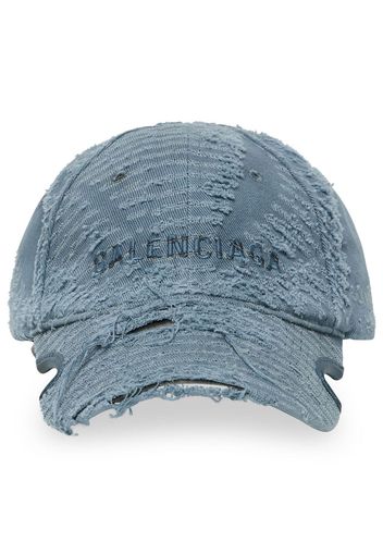 Balenciaga Cappello da baseball con effetto vissuto - Blu
