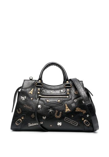 Balenciaga Borsa tote Neo con decorazione - Nero