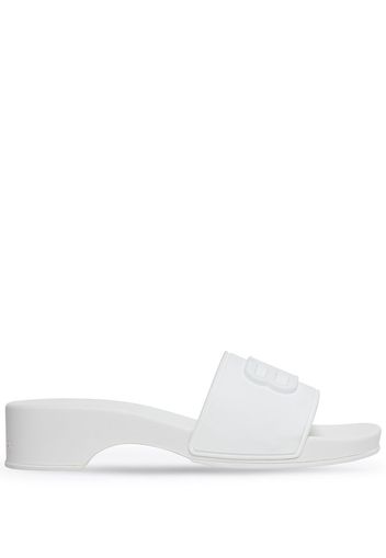 Balenciaga BB rubber slides - Bianco