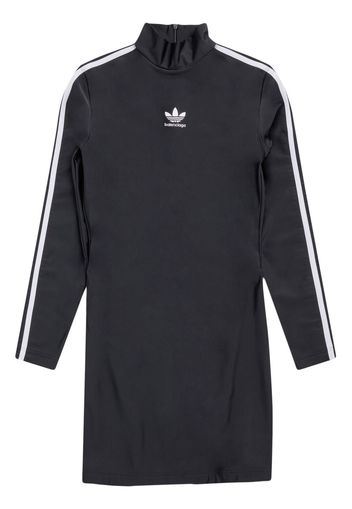 Balenciaga Abito corto a maniche lunghe x adidas - Nero