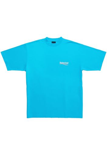 Balenciaga T-shirt con stampa - Blu