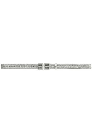 Balenciaga crystal-embellished logo buckle belt - Argento