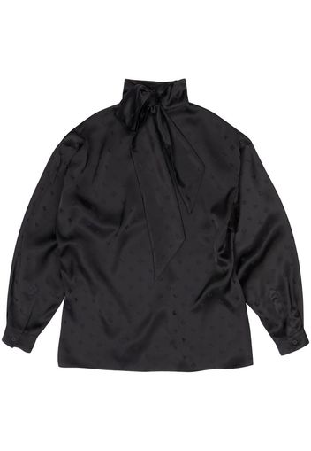 Balenciaga large bow-neck shirt - Nero