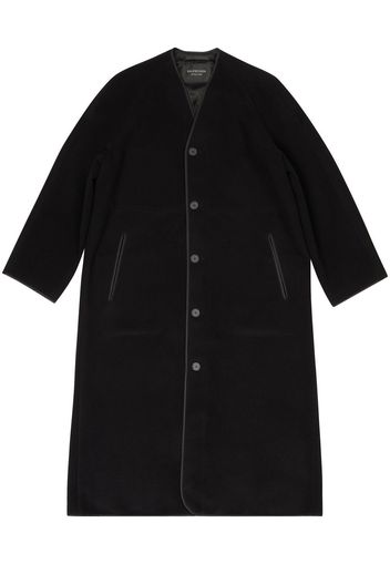 Balenciaga V-neck single-breasted coat - Nero