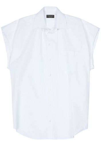 Balenciaga sleeveless button-up shirt - Bianco