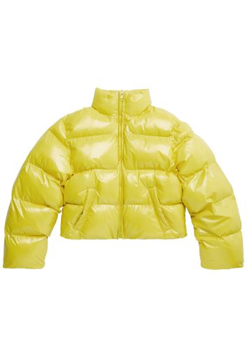 Balenciaga cropped puffer jacket - Giallo