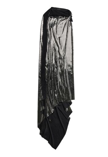 Balenciaga Minimal metallic-effect gown - 1073 -BLACK/SILVER