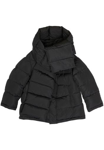 Balenciaga scarf-detail padded jacket - Nero