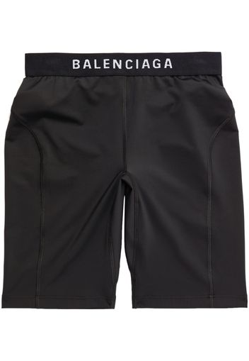 Balenciaga Shorts con banda logo - 1077 -BLACK/WHITE