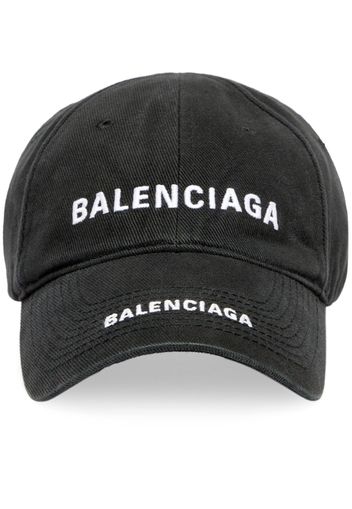 Balenciaga double-logo baseball cap - Nero