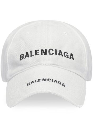 Balenciaga double-logo baseball cap - Bianco
