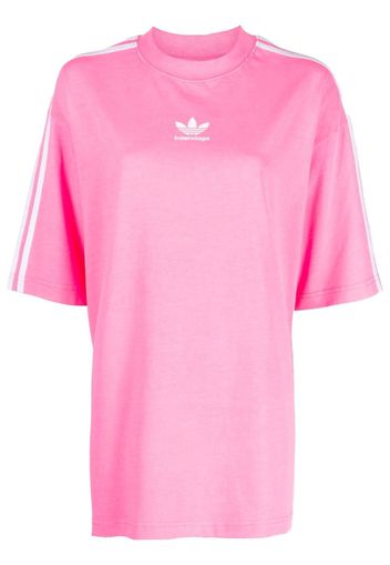 Balenciaga x Adidas logo-print T-shirt - Rosa