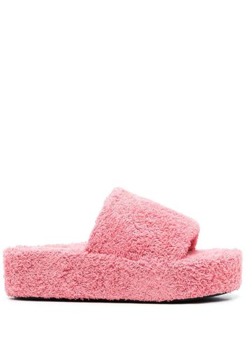 Balenciaga Rise soft towel slide - Rosa