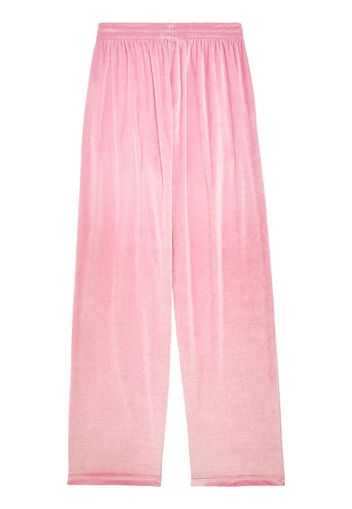 Balenciaga wide-leg velvet trousers - Rosa