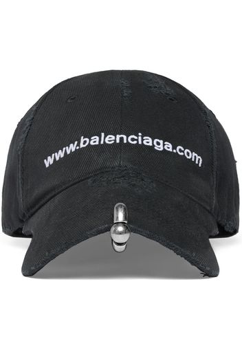 Balenciaga embroidered-design six-panel cap - Nero