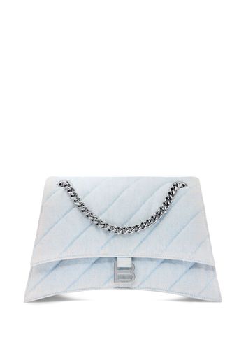 Balenciaga Borsa a spalla Crush media trapuntata - Blu