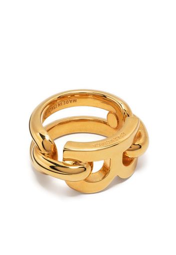 Balenciaga B-logo chain ring - Oro