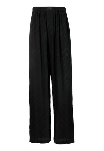Balenciaga Pantaloni con logo jacquard - Nero