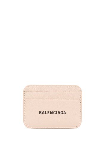 Balenciaga logo-print leather cardholder - Toni neutri