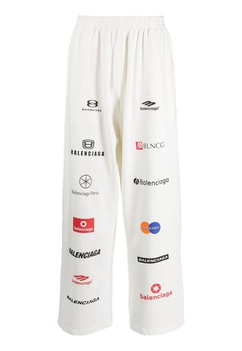 Balenciaga Pantaloni sportivi con stampa - Bianco