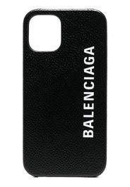 Balenciaga Cover per iPhone 12 Mini con logo - Nero