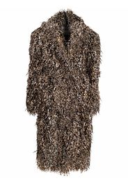 Balenciaga laser cut faux-fur coat - Toni neutri