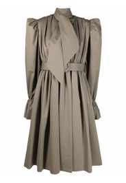 Balenciaga trench coat-style midi dress - Toni neutri