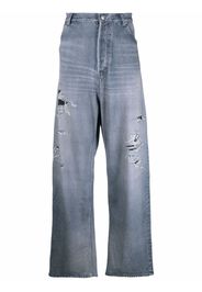 Balenciaga Trompe L'oeil wide-leg jeans - Blu