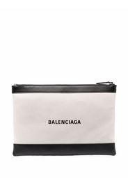 Balenciaga logo-print clutch bag - Toni neutri