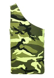 Balenciaga asymmetric camouflage-print tank top - Giallo