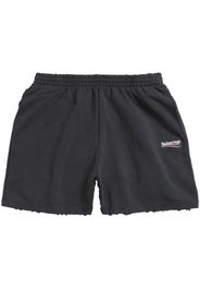 Balenciaga Political Campaign embroidered track shorts - Nero