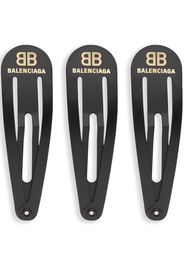 Balenciaga XL XS hair-clip set - Nero