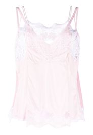 Balenciaga patched lace slip top - Rosa